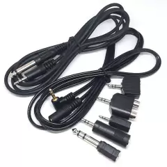 Cabo Extensor Extensão Fone P2 3M+Cabo P2 P10+Adaptador