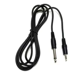 Cabo P10 Mono Para P2 Stereo 2,0 Metros em Níquel - Casa das Correias | Correias de Toca Discos | Kit de Correias | Loja de Eletrônicos 