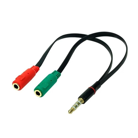 Cabo P2 4C com 2 Jacks J2 Stereo - Ps4 Xbox One Smatphone