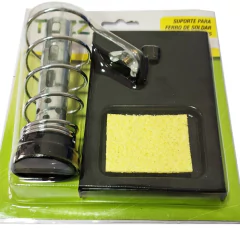 Suporte Para Ferro De Soldar Com Mola + Esponja Vegetal - Casa das Correias | Correias de Toca Discos | Kit de Correias | Loja de Eletrônicos 