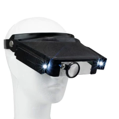 Lupa de Cabeca Com Luz TZL-P2 + 4 Pilhas AAA