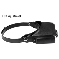 Lupa de Cabeca Com Luz TZL-P2 + 4 Pilhas AAA - loja online