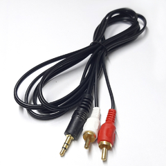 Cabo 2Rca + P2 Stereo- Dourado - 1,80Mts na internet