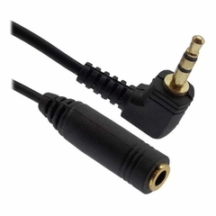 Cabo P2 macho 90 graus + femea P2 Estéreo dourado 1,8 Metros - Casa das Correias | Correias de Toca Discos | Kit de Correias | Loja de Eletrônicos 
