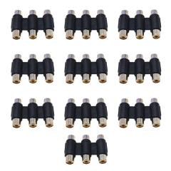 Kit Adaptador com 3 Fêmeas RCA para 3 Fêmeas RCA na internet