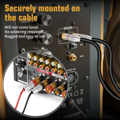 Plug Rca Macho Dourado Metal Para Fio Cabo Kit 10 Unidades