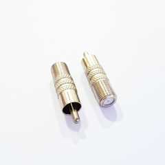 Adaptador Coaxial Jack Femea Rca Macho