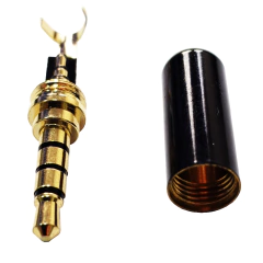 Kit Plug Stereo P2 4 Polos P3 4 Vias Dourado - 10 Unidades - Casa das Correias | Correias de Toca Discos | Kit de Correias | Loja de Eletrônicos 