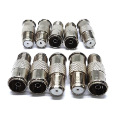 Kit Adaptador Coaxial Conector Jack F Rosca Padrão Europeu Fêmea 10 Un - comprar online