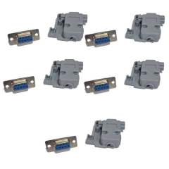 Conector Db9 Femea P/Solda Fio + Capa 5un