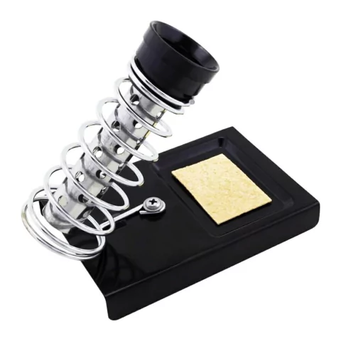 Suporte Para Ferro De Soldar Com Mola + Esponja Vegetal