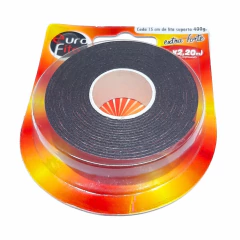 Fita Dupla Face Extra Forte Preta 18mm 2,20 Metros - comprar online