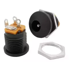 5 Conector Jack Fêmea Pino Painel Rosca E 5 Plug P4 Macho DC - comprar online