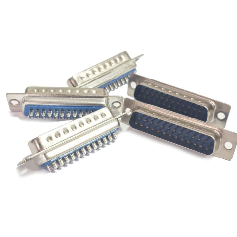 Conector Db25 Macho P/Solda Fio 5 un Sem Capa