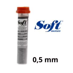 Solda Tubinho Soft Fio de 0,5Mm 6 Metros Liga Sn 63 X Pb 37 - comprar online