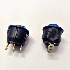 Kit 10 Chaves Gangorra Redonda Luz Azul 6A 250V/ 10A 127V na internet