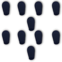 Kit Espuma Microfone Preta 50 x 31 x 06mm – 10 Unidades