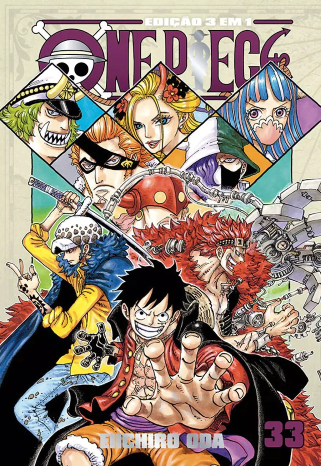 (SOB ENCOMENDA!) One Piece 3 Em 1 Vol. 33 - 851456811