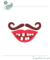 Stencil para biscoito Boca Caipira com Bigode Meu Estêncil