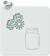 stencil para Biscoito Mason Jar com Flores Meu Estêncil