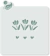 stencil para Biscoito Vasinho com Tulipas Meu Estêncil
