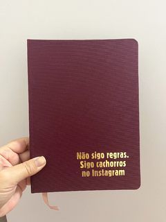 Caderno Frases - Sem Regras bordô na internet