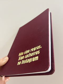 Caderno Frases - Sem Regras bordô - comprar online