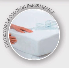 Protector De Colchon KING Impermiable Ajustable Con Elastico FullBlanc