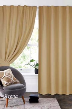 Juego Cortinas Blackout Engomado De 240cm Largo Bloquea 100%