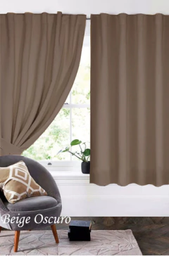 Imagen de Juego De Cortinas Blackout Engomado 130x150cm Bloquea 100%