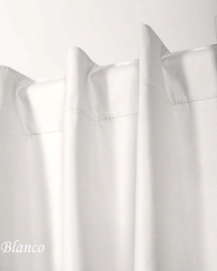 1 Paño De Cortina Blackout Engomado 260cm Largo Bloquea 100% Medida Especial - BLANCO-SANJUSTO