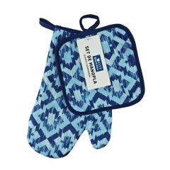 Set de Manopla y agarradera Estampada City Blanco - comprar online