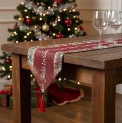 Camino Navideño de 35x135cm Rustico Estampado - comprar online