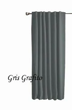 1 Paño Discontinuo de cortina Blackout Textil Presilla Oculta 150cm Largo ( Venta Solo por Paño ) - BLANCO-SANJUSTO