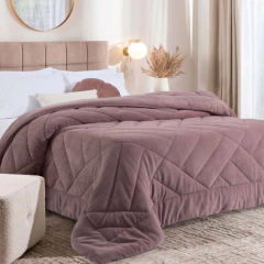 Edredon Ottawa con ambas caras de coral fleece con matelaseado diferenciado y más relleno Jean Cartier 2 1/2 Pl en internet