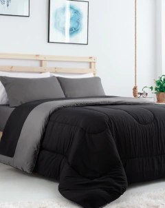 Imagen de Juego de Sabanas 1 1/2 Pl Microfibra Lisa Bitono Linea Basic