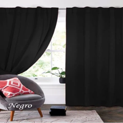 Juego Cortinas Blackout Engomado De 240cm Largo Bloquea 100% en internet