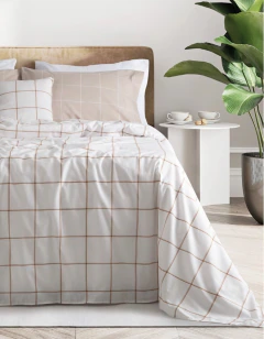 Juego De Sabanas 1 1/2pl 150 Hilos Jean Cartier Linea Nativa - BLANCO-SANJUSTO