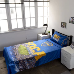 Juego De Sabanas Equipos Twin Size- 3 Piezas Equipos City Blanco - tienda online