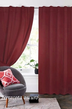 Imagen de Juego De Cortinas Blackout Engomado Bloquea 100% La Luz - 210cm Largo - COLORES EN LIQUIDACION !!!!!!