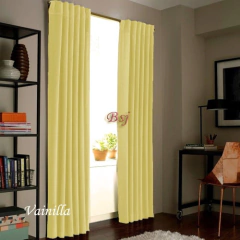 Juego De Cortinas Blackout Textil 150cm Largo Presillas Oculta