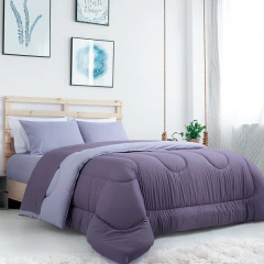 Juego de Sabanas 1 1/2 Pl Microfibra Lisa Bitono Linea Basic - BLANCO-SANJUSTO