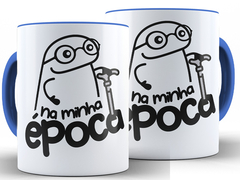Caneca Flork Minha Época 325ml Xícara Porcelana + Caixa Presente