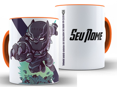 Caneca Pantera Negra 325ml Xícara Porcelana Vingadores Heróis Marvel + Caixa Presente - comprar online