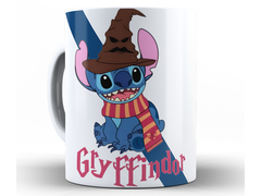 Caneca Stitch Gryffindor 325ml Xícara Porcelana + Caixa Presente