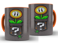 Caneca Flor de Fogo Super Mario 325ml Xícara Porcelana + Caixa Presente - comprar online