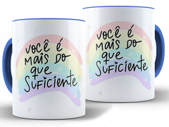 Caneca Frase Você É Suficiente 325ml Xícara Porcelana + Caixa Presente