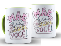 Caneca Mãe Amo Você 325ml Xícara Porcelana + Caixa Presente na internet