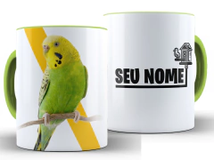 Caneca Periquito Pássaros 325ml Xícara Porcelana + Caixa Presente - comprar online