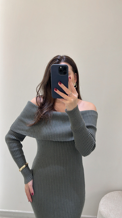 VESTIDO OMBRO A OMBRO TRICOT - loja online